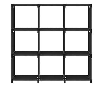 Polc megjelentse 9 kocks fekete 103x30x107,5 cm, szvet