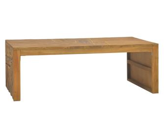 Stolić za kavu, 110x60x38 cm, masivno tikovo drvo, erozija