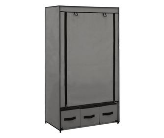 Komd, szrke, 87 x 49 x 159 cm, textil