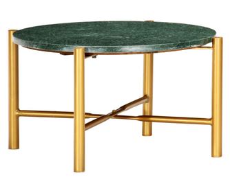 Zld dohnyzasztal 60x60x35 cm, termszetes k, mrvny megjelens