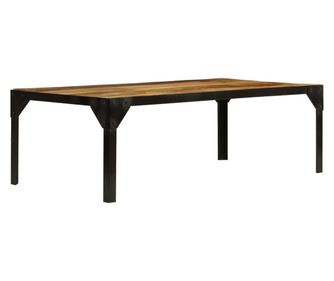 Stolić za kavu, 110 cm, neobrađeno masivno drvo manga, čelik