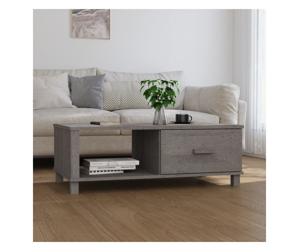 Dohnyzasztal, vilgosszrke, 100x55x35 cm, tmr feny