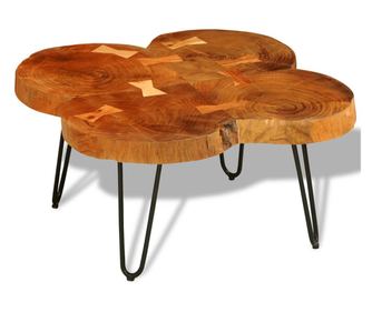 Stolić za kavu, 35 cm, 4 trupca, masivno drvo sheesham