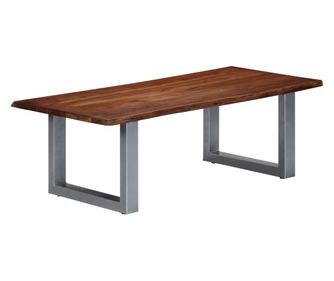 Stolić za kavu, prirodni rubovi, 115x60x40 cm, masivno drvo akacije