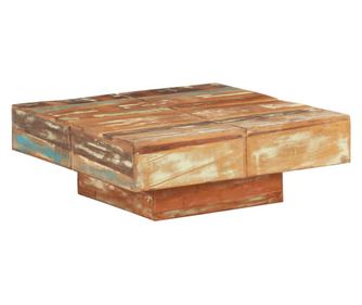 Stolić za kavu, 80x80x28 cm, reciklirano masivno drvo