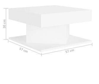 Stolić za kavu, bijeli, 57x57x30 cm, iverica