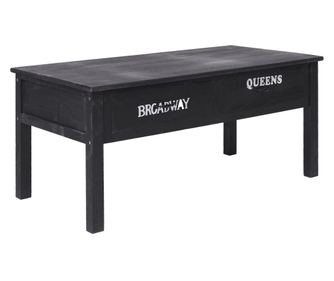 Stolić za kavu, crni, 100 x 50 x 45 cm, drvo