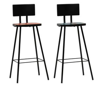 Barski stolčki 2 kosa trden predelan les