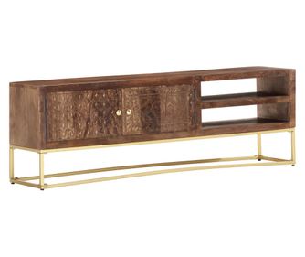 TV komoda, 138x30x46 cm, masivno drvo manga