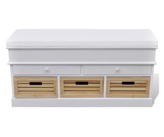 Bijela Klupa sa Spremištem i Jastukom