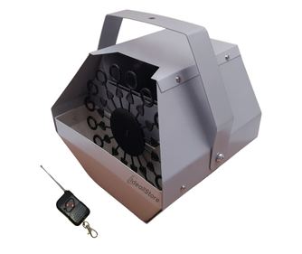 IdeallStore μπαλονομηχανή, Party Bubble, ανοξείδωτο ατσάλι, 1 λίτρο, ασημί, περιλαμβάνεται τηλεχειριστήριο