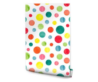 Tapet Buline Colorate Desenate cu Acuarele  53 cm x 10 m