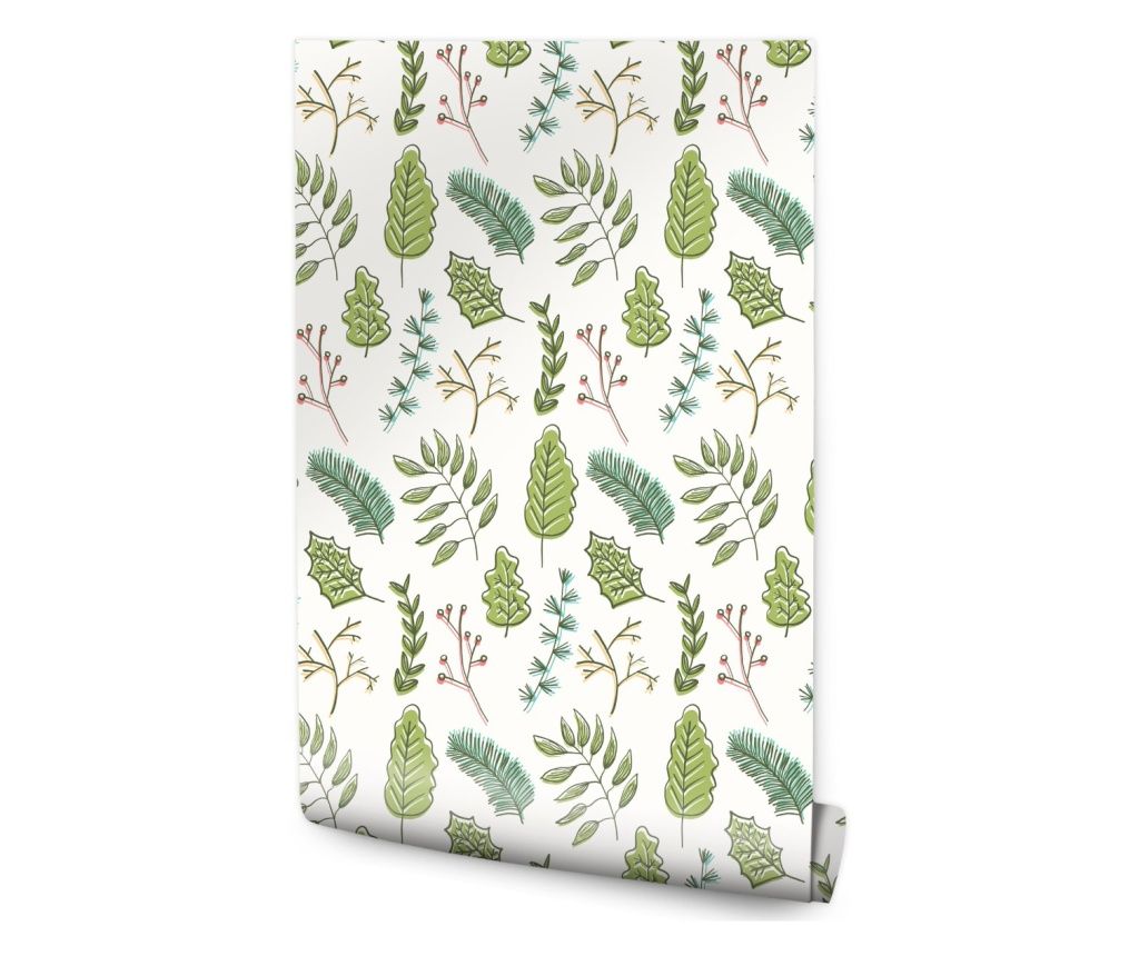 Children's wallpaper leaves green nature 0.53x10m