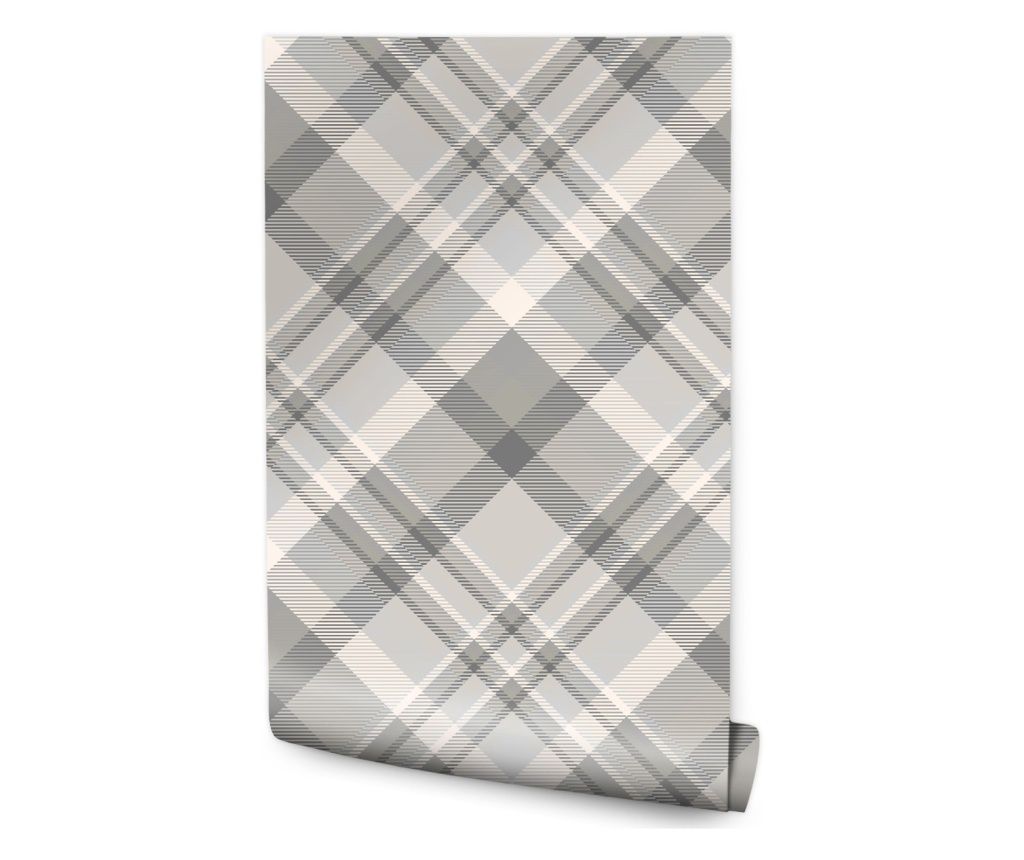 Modern Grid Non-Woven Wallpaper for Bedroom 0.53x10m