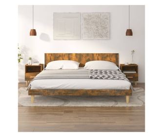 Éjjeliszekrény, 2 db, füstös tölgy, 40x35x47 cm