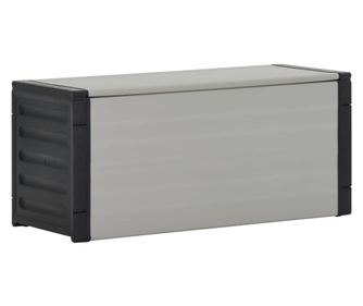 Koš za otpad za vrt, sivi, 85x34x40 cm