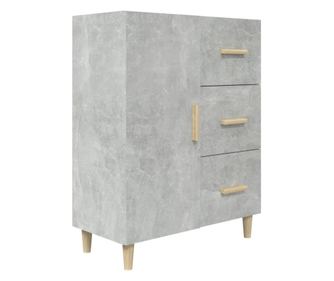 betonszürke szerelt fa tálalószekrény 69,5 x 34 x 90 cm