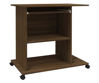 Stol za računalo boja smeđeg hrasta 80 x 50 x 75 cm drveni