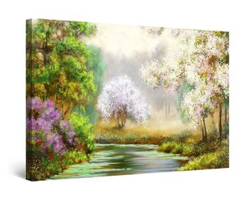 Tablou DualView Startonight Copac sub clar de luna, luminos in intuneric, 80 cm x 120 cm