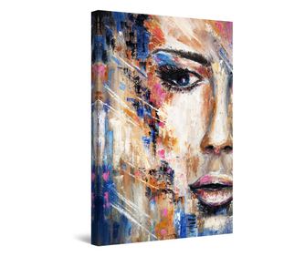 Tablou DualView Startonight Fata cu Umbrela Rosie, luminos in intuneric, 120 cm x 80 cm