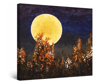 Tablou DualView Startonight Luna Plina, luminos in intuneric, 80 cm x 80 cm