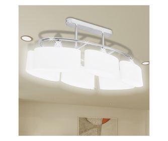 Luster s elipsoidnim staklenim abažurima za 6 žarulja E14