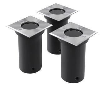 Vanjske solarne svjetiljke, 3 kom., kvadratne