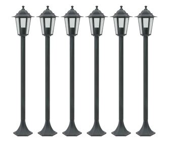 Kerti lmpaoszlop 6 db E27 110 cm sttzld alumnium