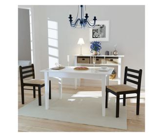 Kuhinjski stoli iz lesa, rjavi, 2 kosa.