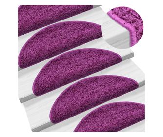 Tepih za stepenice, 15 kom., ljubičasta, 65x25 cm