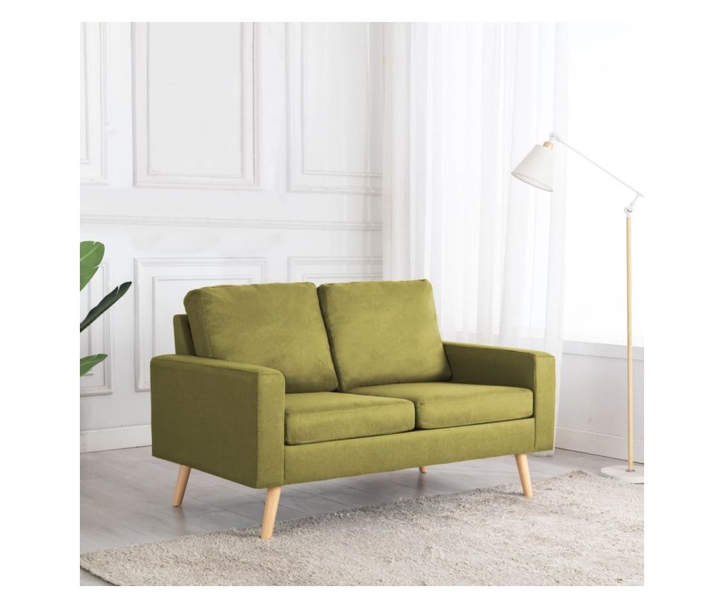 2-Seater Sofa, Green, Fabric