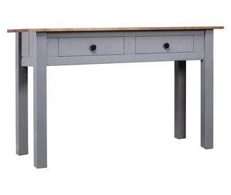 Конзолна маса, сива, 110x40x72 см, бор масив, Panama Range