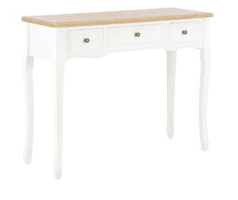 280044 Dressing Console Table with 3 Drawers White