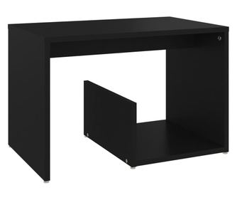 Odkládací stolek černý 59 x 36 x 38 cm dřevotříska