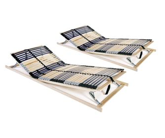 Lamelové rošty do postele 2 ks 42 lamel 7 zón 90 x 200 cm