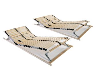 Lamelové rošty do postele 2 ks 28 lamel 7 zón 90 x 200 cm
