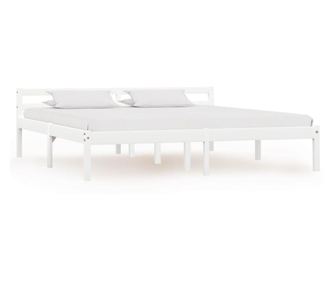 Rám postele bílý masivní borovice 180 x 200 cm