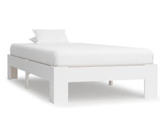 Ágykeret, fehér, 90 x 200 cm, tömör fenyőfa