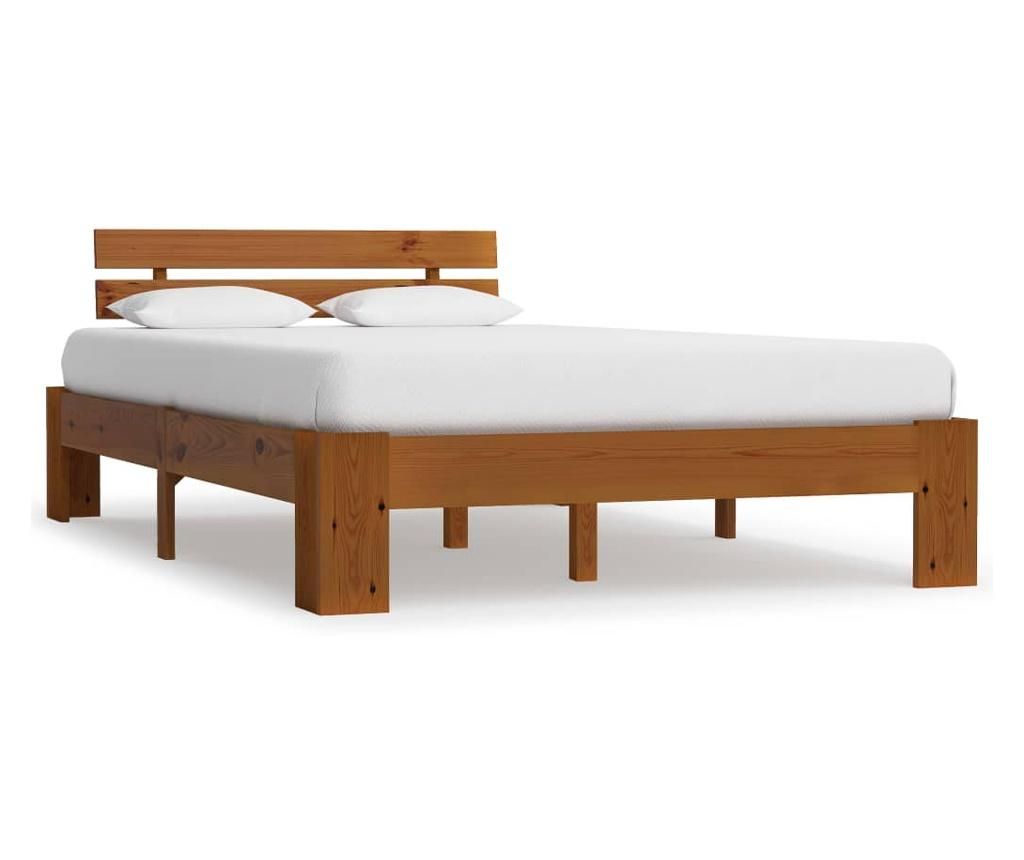 Okvir za krevet od masivne borovine boja meda 120 x 200 cm 