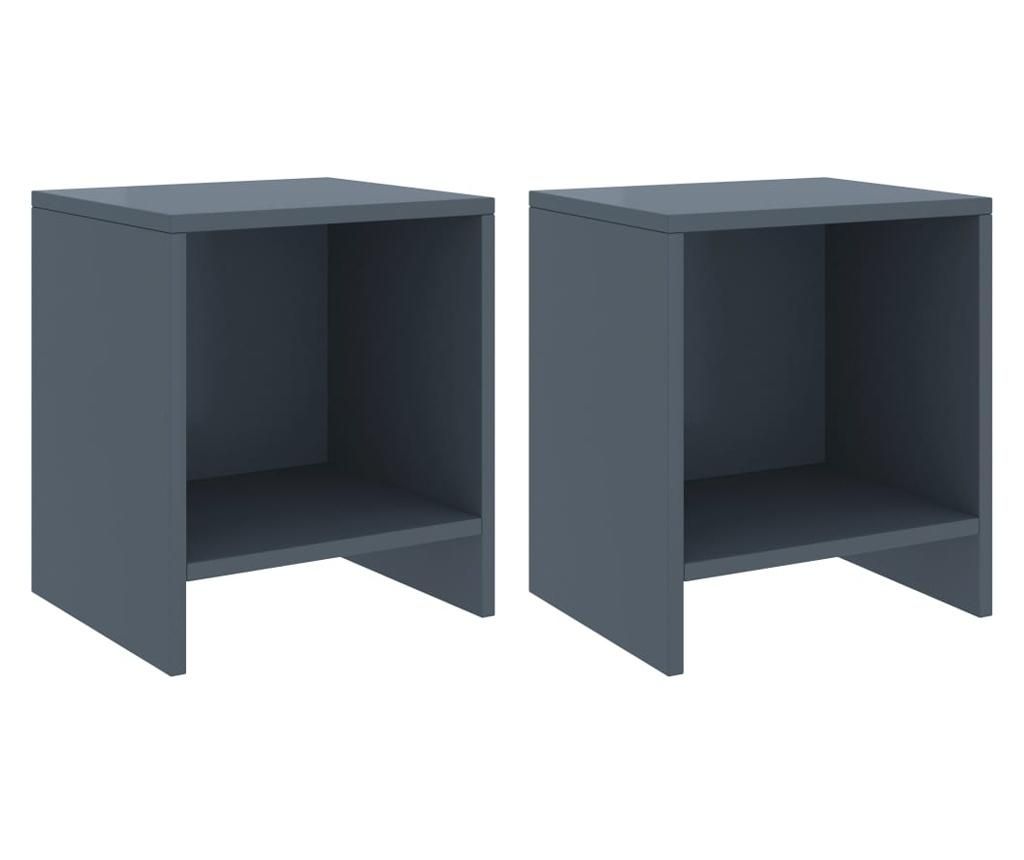 jjeliszekrnyek, 2 db, vilgos szrke, 35 x 30 x 40 cm, tmr feny