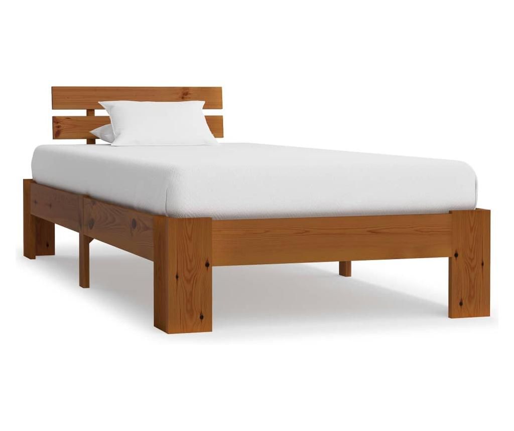 Okvir za krevet od masivne borovine boja meda 90 x 200 cm 