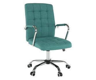 Zöld kárpitozott irodai szék Morgen 50,5x64x102,5 cm