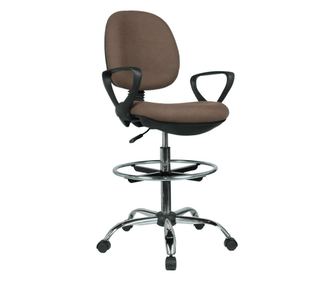 Uredska stolica smeđa tekstilna presvlaka Tamber 62x57x137 cm