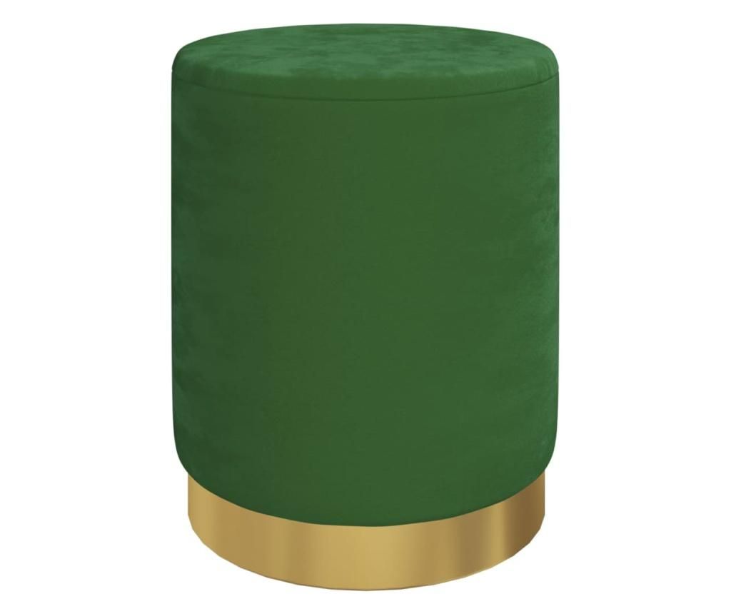 Okrugli tabure za pohranu zeleni baršunasti 