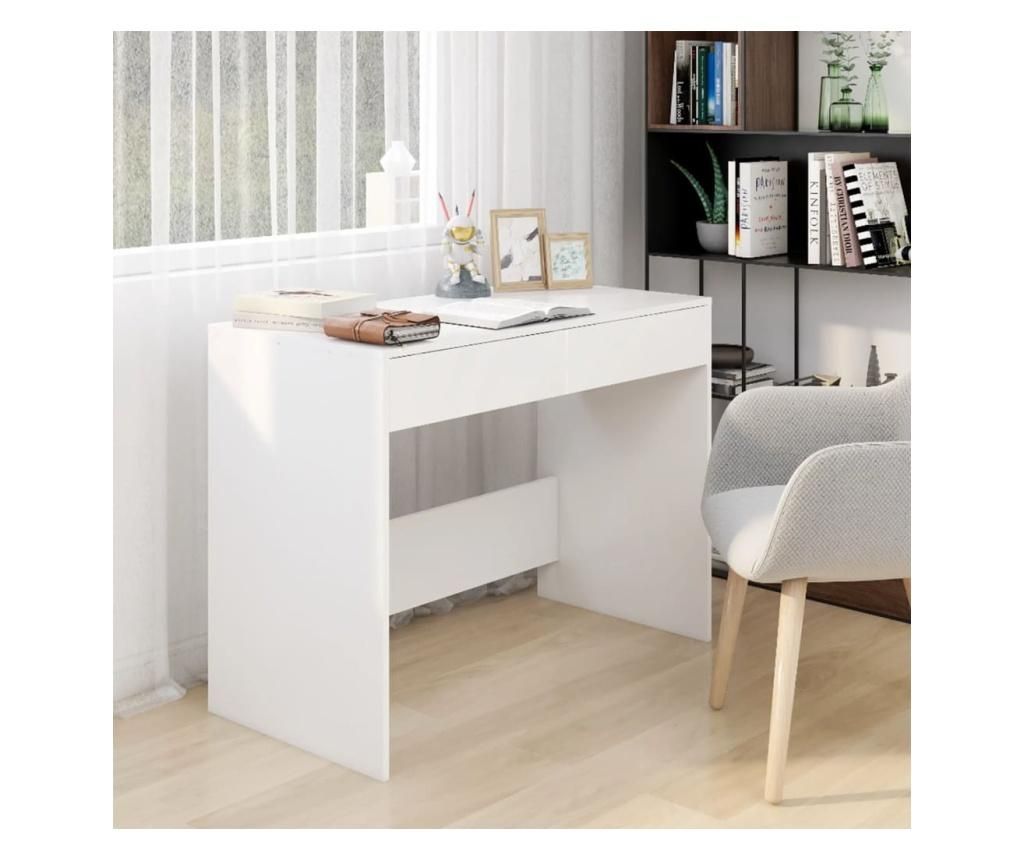 rasztal, fehr, 101x50x76,5 cm, laminlt faforgcslap