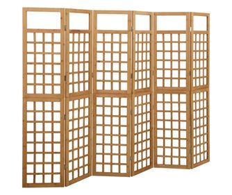 Sobna pregrada / rešetka sa 6 panela od jelovine 242,5x180 cm
