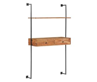 Nástěnný stůl, 90 x 40 x 170 cm, masivní akáciové dřevo