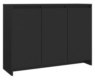 Komoda crna 102 x 33 x 75 cm od iverice