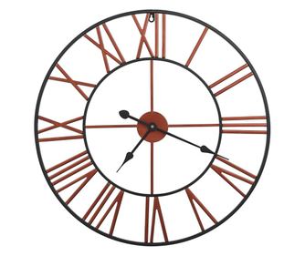 Zidni sat metalni 58 cm crveni
