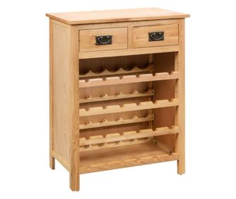 Skříňka na víno 72 x 32 x 90 cm masivní dubové dřevo